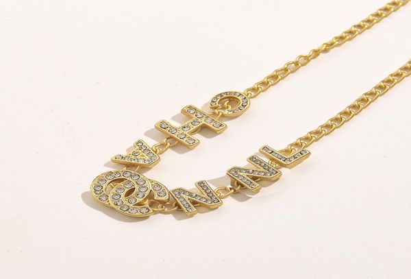 

22ss luxury designer pendant necklaces stainless steel classic simple geometric crystal rhinestone necklace women wedding jewelry 1753540, Silver