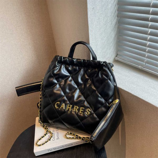 

27% off 2023 handbag lingge chain women's spring and summer new fashion tote large capacity one shoulder crossbody bag