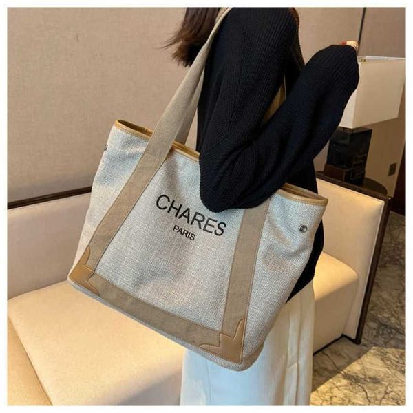 

21% off 2023 handbag women's new canvas tote small fragrance style simple fashion letter shoulder bag