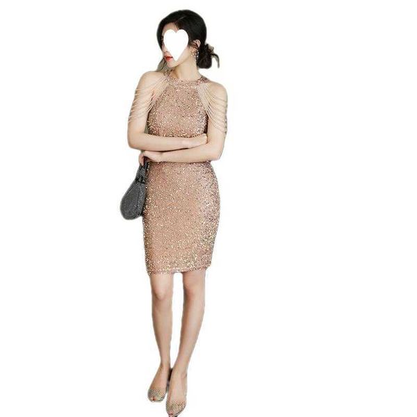 

tassel evening dress light luxury minority high-end female small short sequin dress is thin and can be worn in summer at ordinary times56, White;black