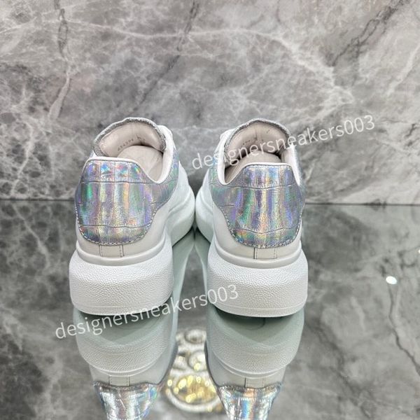 

brand fashion men designer casual shoes classic do-old dirty shoes mid double height bottom trainers leather glitter golden quality, Black