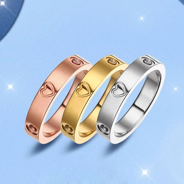 

wedding rings for women men couple ring jewelry silver rose gold titanium steel rings