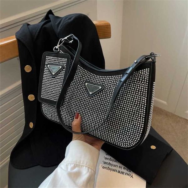 

32% off 2023 handbag summer women's new street trend diamond one shoulder underarm fashion design sense small group bag