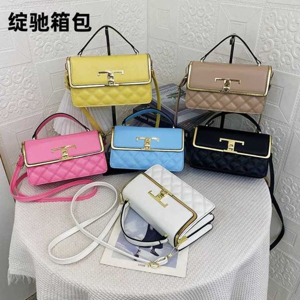 

27% off 2023 fashion handbag new lingge embroidered thread handbag single shoulder candy color crossbody letter women's bag