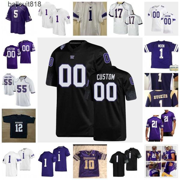 

gaard memmelaar jersey 98 kuao peihopa 25 elijah jackson 24 makell esteen 92 noa ngalu 79 victor curne maurice heims custom ncaa washington, Black