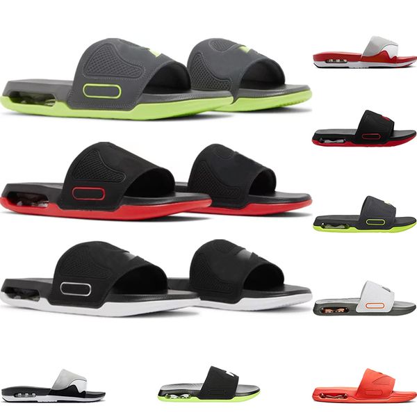 

2023 designer cirro slides slippers black metallic silver dark grey volt university red white sandals slide mens womens sports sneakers