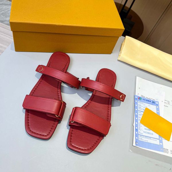 

2023 branded women woody mules flat slipper designer lady lettering fabric outdoor leather sole slide sandal size 35--42, Black
