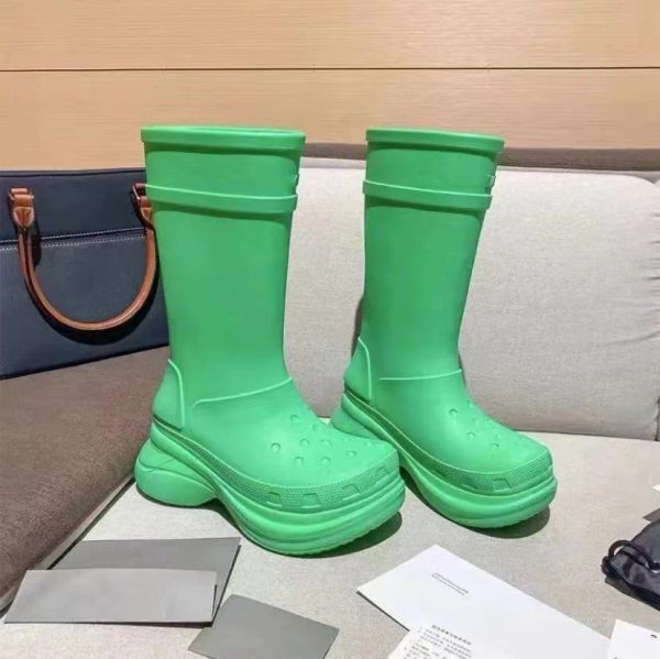 

sandal boots balencigas balencaigasity rain designer boots long cr boot ankle bootss men women bootie big head jelly shoes knight high bqw, Black