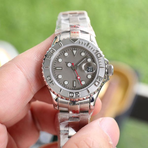 

women watch automatic mechanical movement 29mm sapphire wristwatch classic business waterproof wristband montre de luxe, Silver