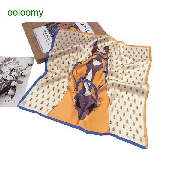 

hemres designer scarves autumn plain brown print spring decorative flower small square scarf, Blue;gray