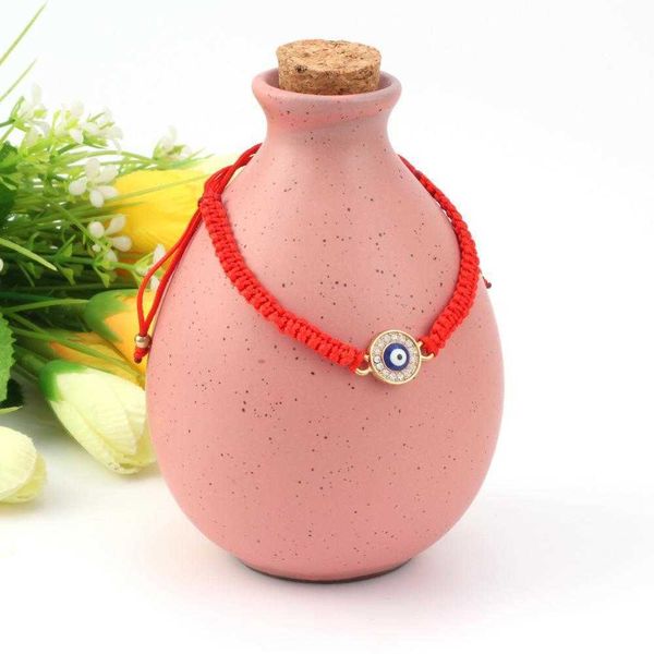 

bracelet devils eye red rope womens glasses woven stall ornament, Golden;silver