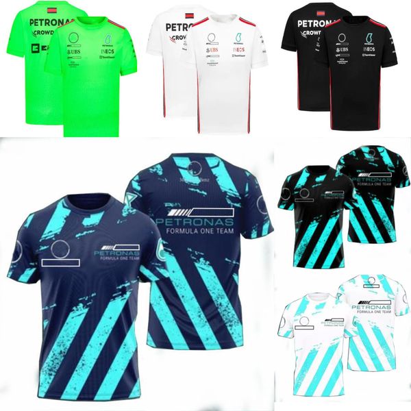 

f1 racing t-shirt new team round neck polo shirt same style customization