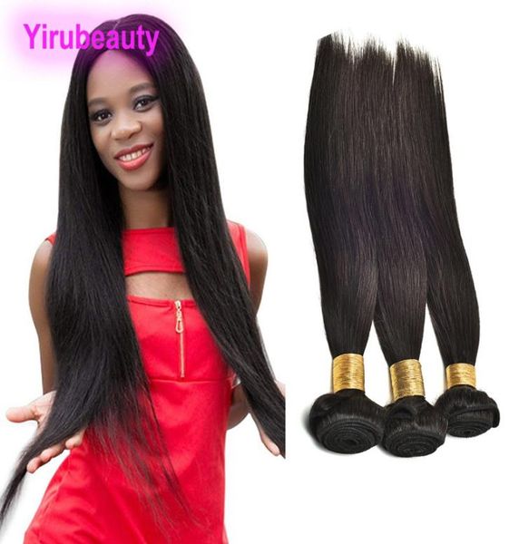 

malaysian unprocessed human hair 3 bundles straight hair wefts 1030inch natural color silky yirubeauty hair weaves1809035, Black