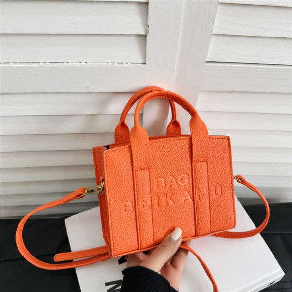 

27% off 2023 fashion handbag korean embossed letter handheld tote new texture lychee pattern versatile single shoulder crossbody women'