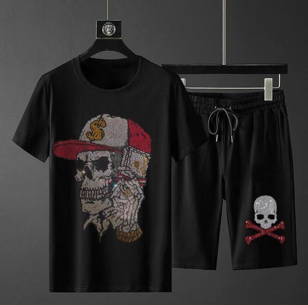 

men's tracksuits 2023 summer luxury s tracksuit 100 cotton short sleeve solid color wear streetwear suit 230511, Gray