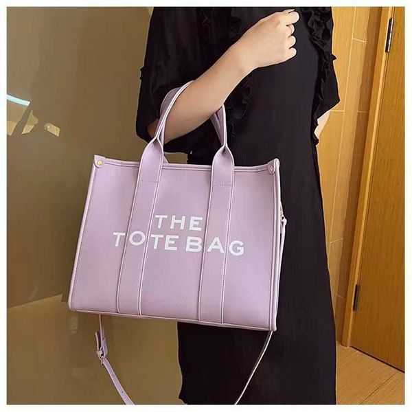 

50% off 2023 fashion handbag new popular litchi pattern tote letter printing large capacity shoulder big bag