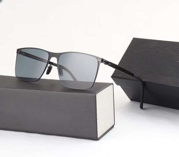 

luxury men's driving sunglasses designer square frame uv resistant sunglasses, White;black