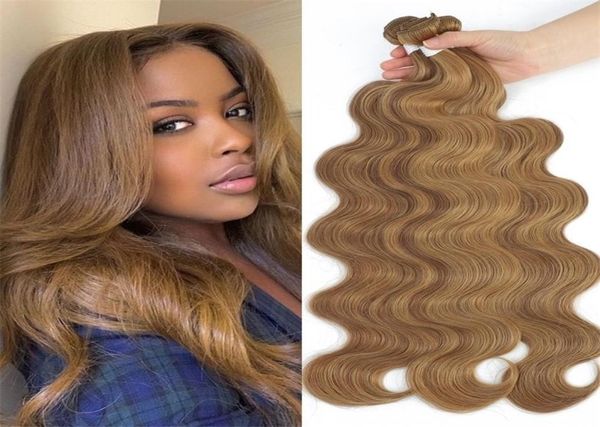 

hair pieces ombre body wave bundles synthetic weave natural color 4 brown extension 1 2 3pcs colored weaving organic 2210111540413, Black;brown