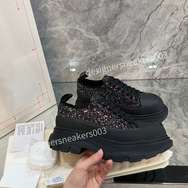 

brand men women designer casual shoes classic do-old dirty shoes mid double height bottom trainers leather glitter golden quality2023, Black