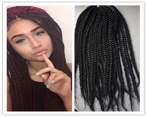 

3s box braids grey hair extensions 100g heat resistant synthetic crotchet box braids crochet hair extension synthetic braiding hai3063691, Black