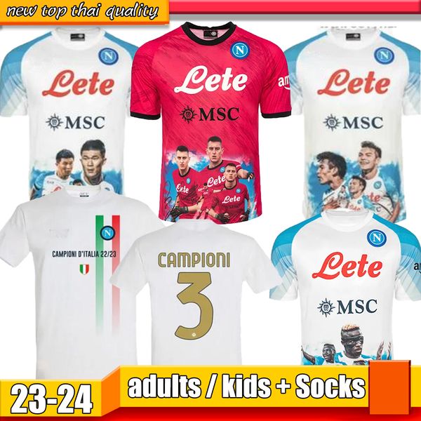 

23 24 napoli soccer jerseys maradona valentine maradona anniversary halloween lozano ssc 2023 2024 naples maglia jerseys de futbol home away, Black;yellow