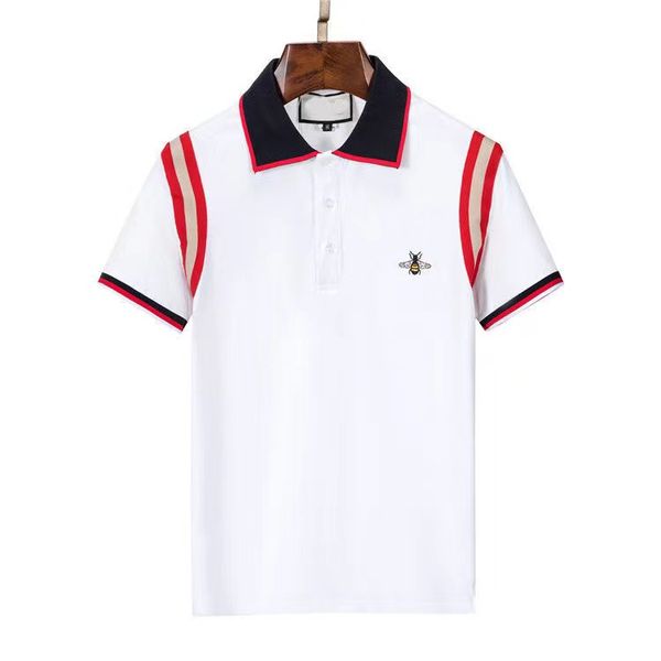 

shirt summer stripe t-shirts designer polo men luxury polos casual mens t shirt letter print fashion high street man tee cottom clothing tee, White;black