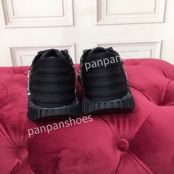 

new fashion brand casual shoes womens mens designer leather lace-up sneakers fashion lady flat running letters shoes platform sneaker2023, Black