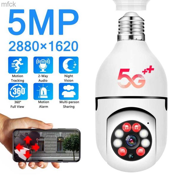 

board cameras 5mp e27 bulb ip wifi camera indoor video surveillance camera security protection baby monitor full color night vision cam mini