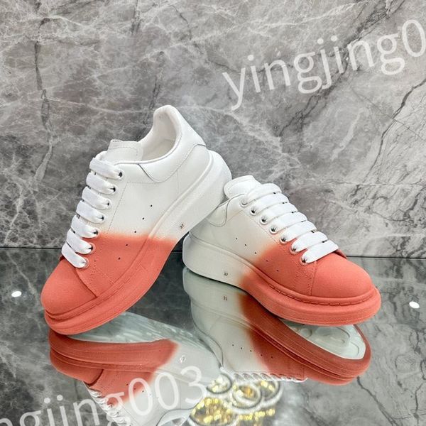 

designer womans shoe leather lace up men fashion platform sneakers white black mens womens casual shoes