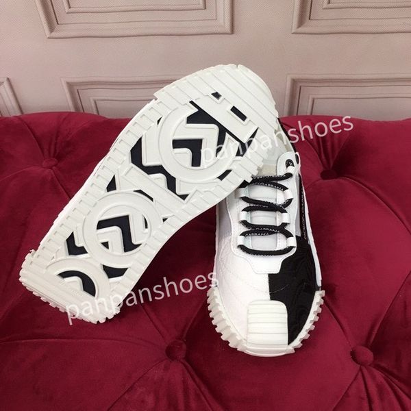 

2023fashion brand casual shoes mens designer leather lace-up sneakers fashion lady flat running letters shoes platform sneaker, Black