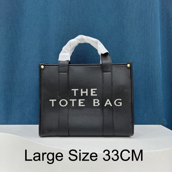 

33cm the tote bag large leather women handbag casual shoulder bag designer black totes bags crossbody luxury fashion short distance travelli