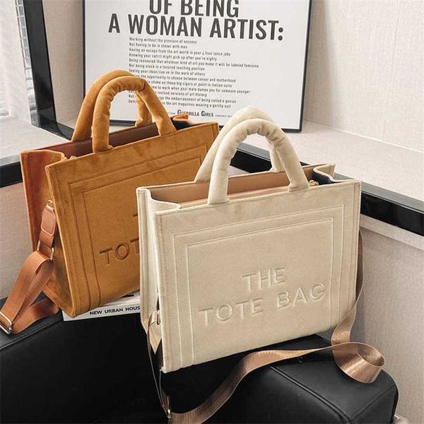

15% off 2023 handbag letter plush tote new fashion versatile women's handheld one shoulder crossbody bag