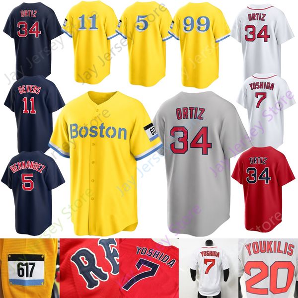 

baseball jersey david ortiz kike hernandez rafael devers alex verdugo justin turner manny ramirez garciaparra martinez varitek mondesi sale, Blue;black