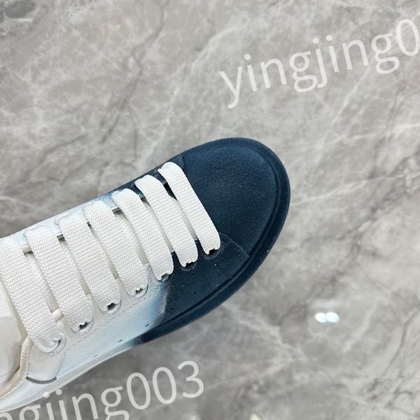 

2023 new luxurys designer woman's shoe leather lace up men fashion platform sneakers white black mens womens casual shoes