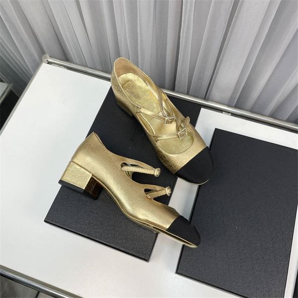 

dress shoes 2023 channel fashion women leather high heel letter logo party wedding tourism holiday casual flat shoes 08-012, Black