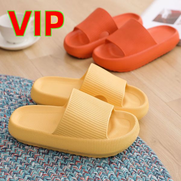 

slippers rimocy vip link thick platform slippers women men home bathroom soft eva sandals woman summer nonslip beach flip flops 230511, Black