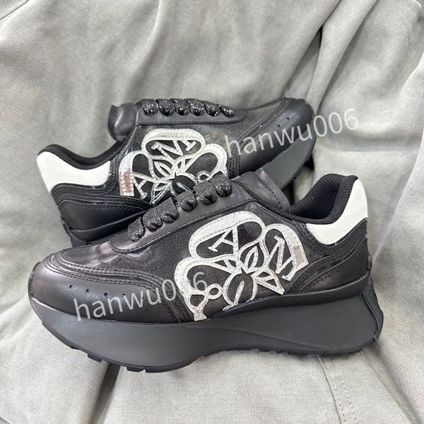 

new women fashion casual shoes sneaker designer running shoes fashion channel sneakers luxury lace-up sports shoes casual classic sneakers20, Black