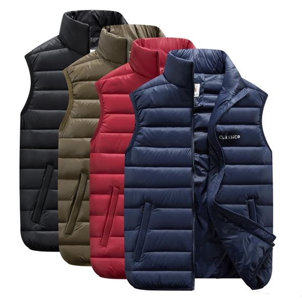 

men's padded down vest winter casual work sports travel outdoor puffer pockets, Black;white