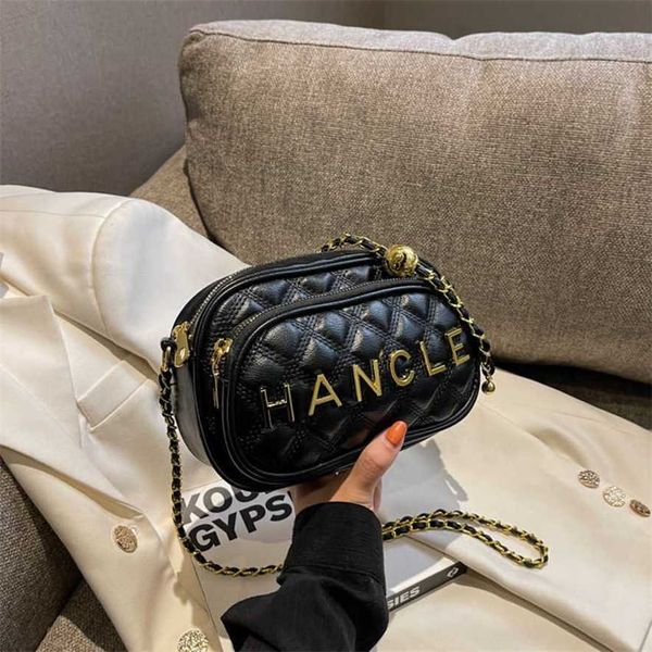 

13% off 2023 handbag women's summer new fashion lingge crossbody versatile three layer shoulder small square bag tide