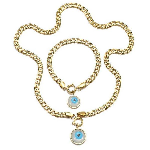 

chinese style stainless steel hip bracelet hop necklace ornament set couple titanium no fading wholesale, Golden;silver