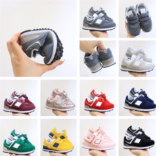 

kids designer 574 running shoes baby boys girls fashion nb sneakers childrens summer outdoor sports trainers toddler infants sneakerkspu, Black