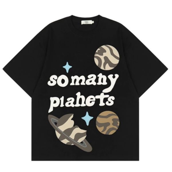

women's tshirt casual tshirt planet letter printing female cotton summer korean version loose round neck cute trend couple short sleeve, White