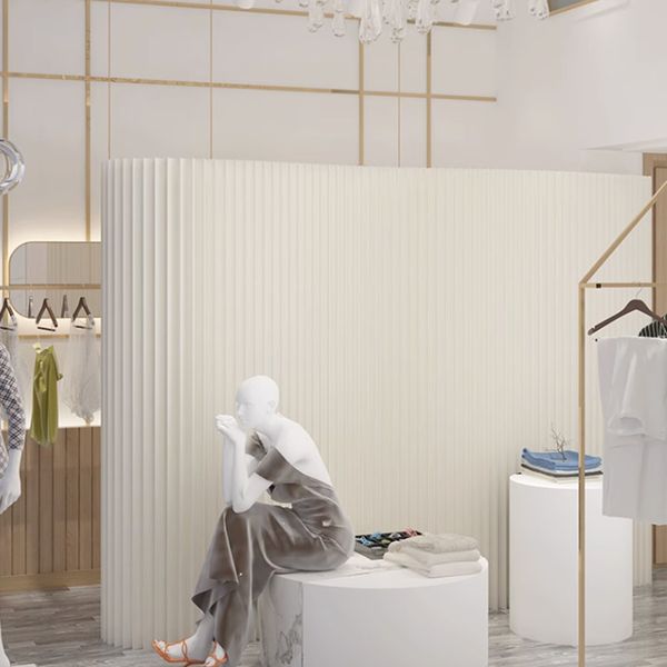 

2m height creative home decor white brown organ paper wall screen room dividers office partition removable folding baffle