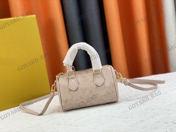 

designer bags nano speedy bag women mini handbag monograms flowers embossed luxurys shoulder bags yk dots crossbody bag two handle purse lea