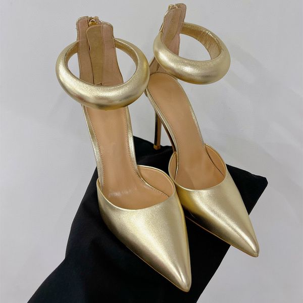 

summer lady women sandals gold genuine leather ankle strap strappy high heels sandalias de las mujeres zapatos mujer sandals shoes, Black