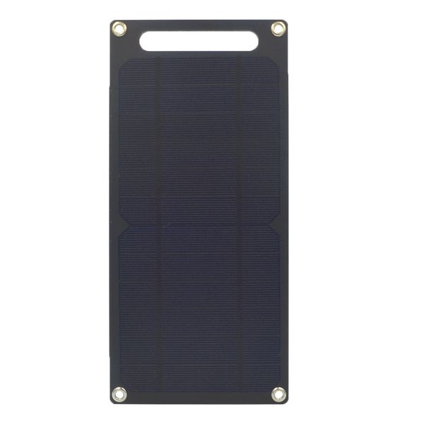 

6w/5v usb solar panel power bank outdoor camping hiking phone handy charger black