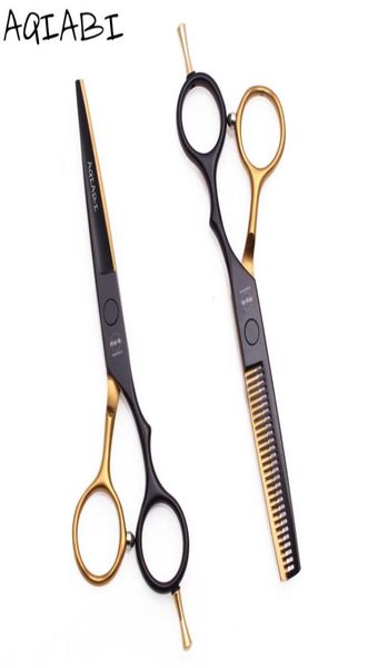 

55quot aqiabi hairdressing scissors hair professional thinning shears set hair cutting scissors barber scissors 440c japan a1025453463