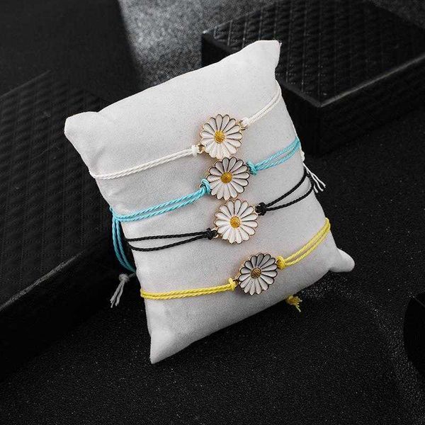

flower bracelet style 4 pieces sunflower daisy combination set, Golden;silver