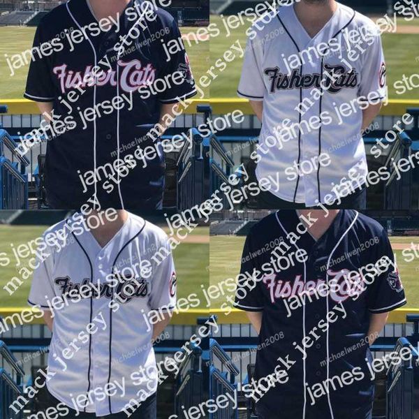 

jerseys college baseball wears baseball mens new hampshire fisher cats white navy blue custom double stitched shirts baseball jerseys high-q, Black