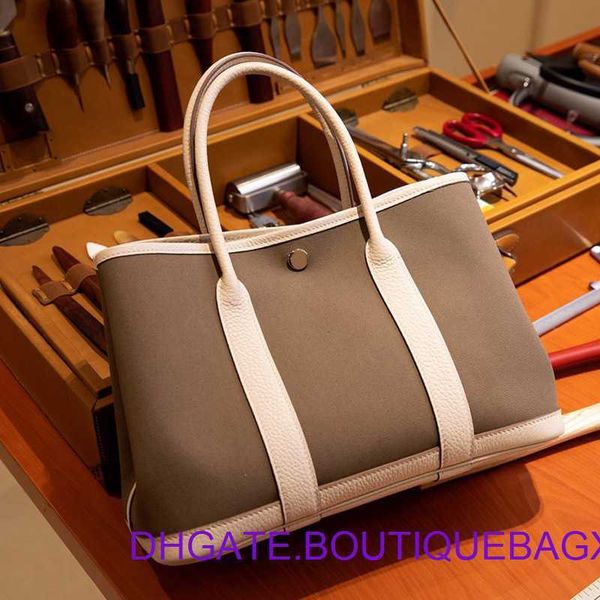 

original edition designer hremm party garden bags online store handmade wax line bucket bag for women tote canvas color matching have real l